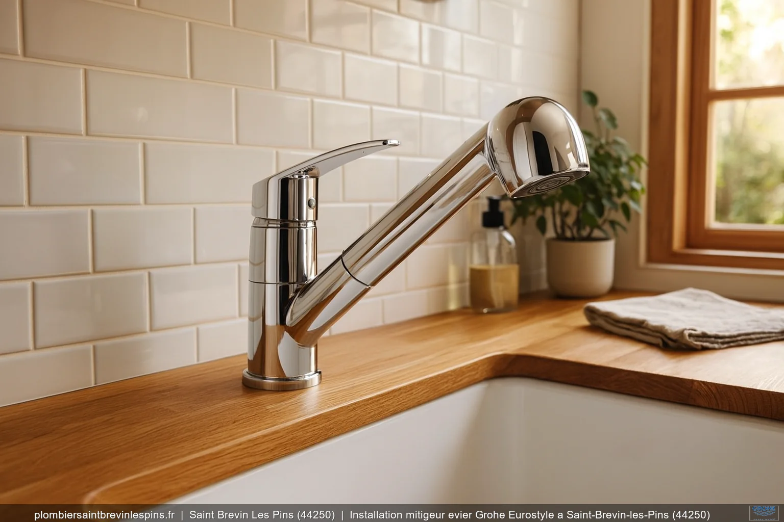 Installation mitigeur evier Grohe Eurostyle a Saint-Brevin-les-Pins (44250)