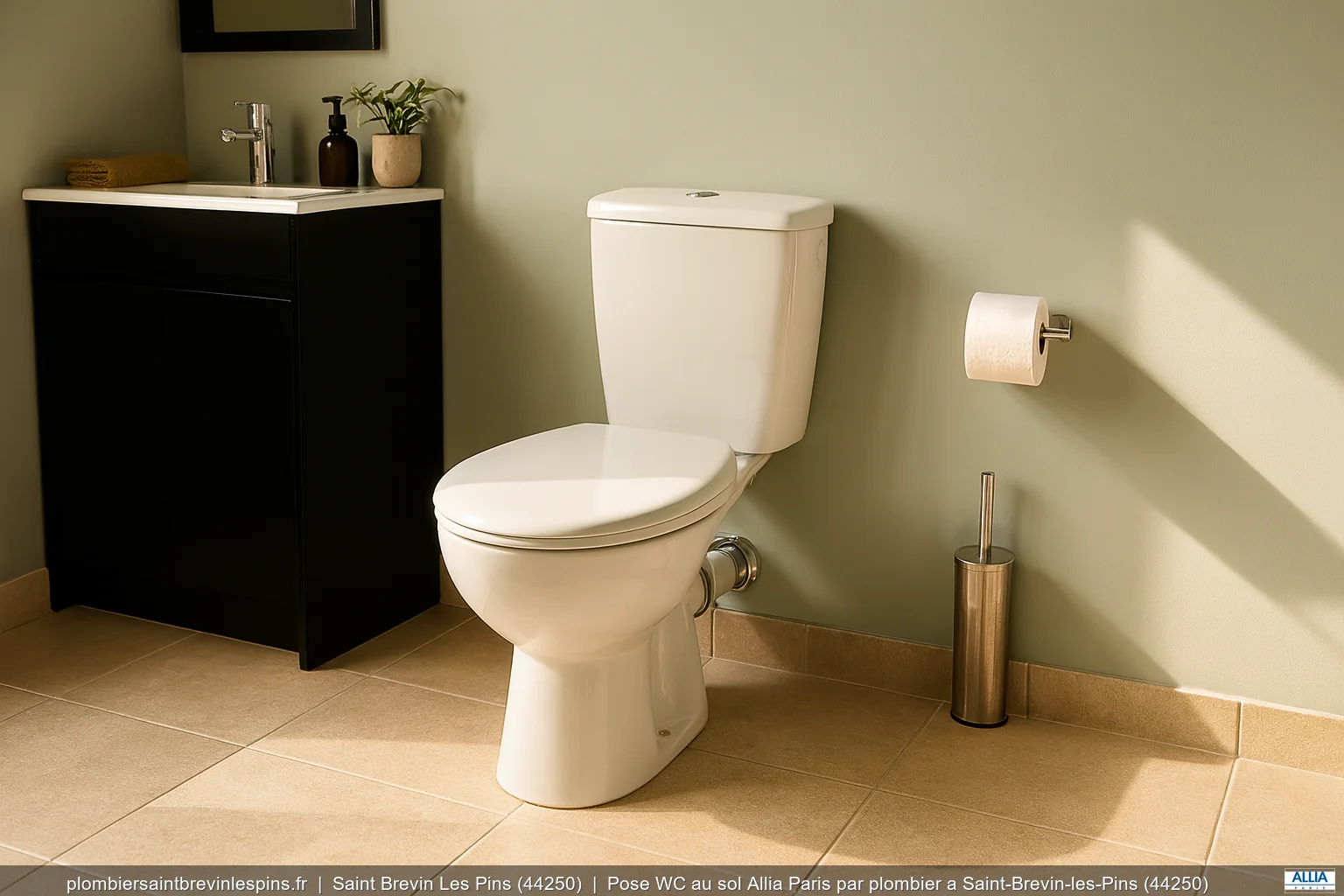 Pose WC au sol Allia Paris par plombier a Saint-Brevin-les-Pins (44250)